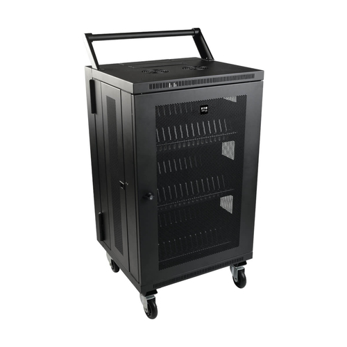 Tripp Lite CSHANDLEKIT Mobile Cart Conversion Kit with Handle, Casters and Power Cord Manager for Tablet/Chromebook Charging Stations