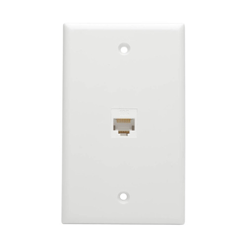 Tripp Lite N235-001-WH-6AD Cat6a Straight-Through Modular In-Line Snap-In Coupler with 90-Degree Down-Angled Port, White (RJ45 F/F)