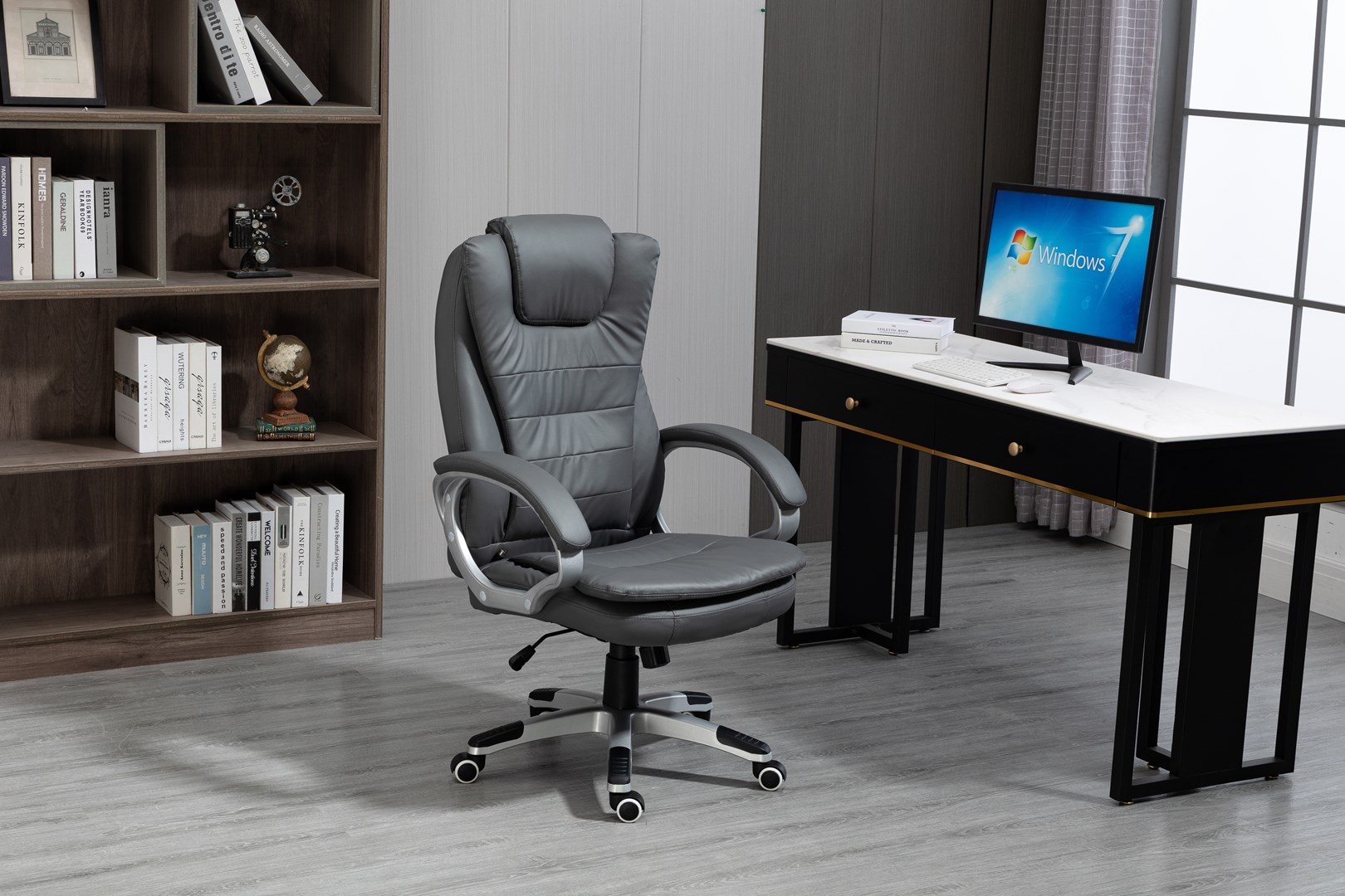 Activejet heated office chair with massage YK7304 grey