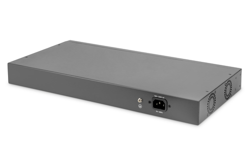 Digitus 24 Port Fast Ethernet PoE Switch, 19 Inch, Unmanaged, 2 Uplinks