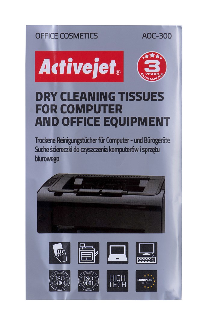 Activejet AOC-300 Dustless wipes set 24 pcs.
