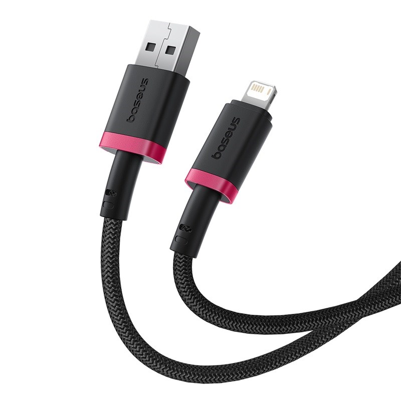 Baseus Dura Type A to IP 2.4A 2 m fast charging cable Black Red