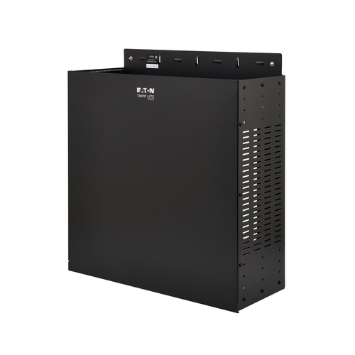 Tripp Lite SRWO4UBRKT SmartRack 4U Low-Profile Vertical-Mount Vented Wall-Mount Mini Rack Enclosure, Black