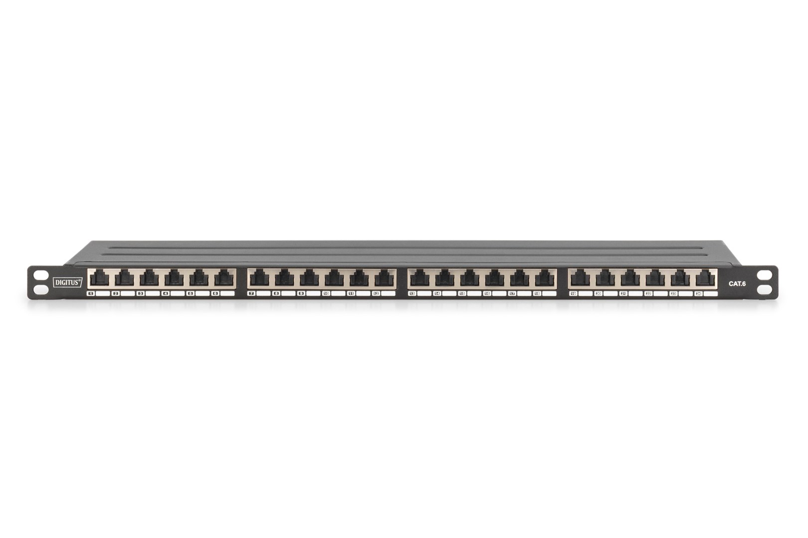 Digitus CAT 6, Class E High Density Patch Panel, shielded, black