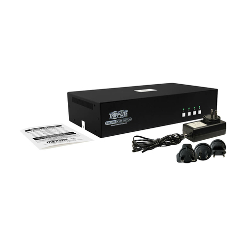 Tripp Lite B002-DV2A4-N4 Secure KVM Switch, 4-Port, Dual Head, DVI to DVI, NIAP PP4.0, Audio, TAA