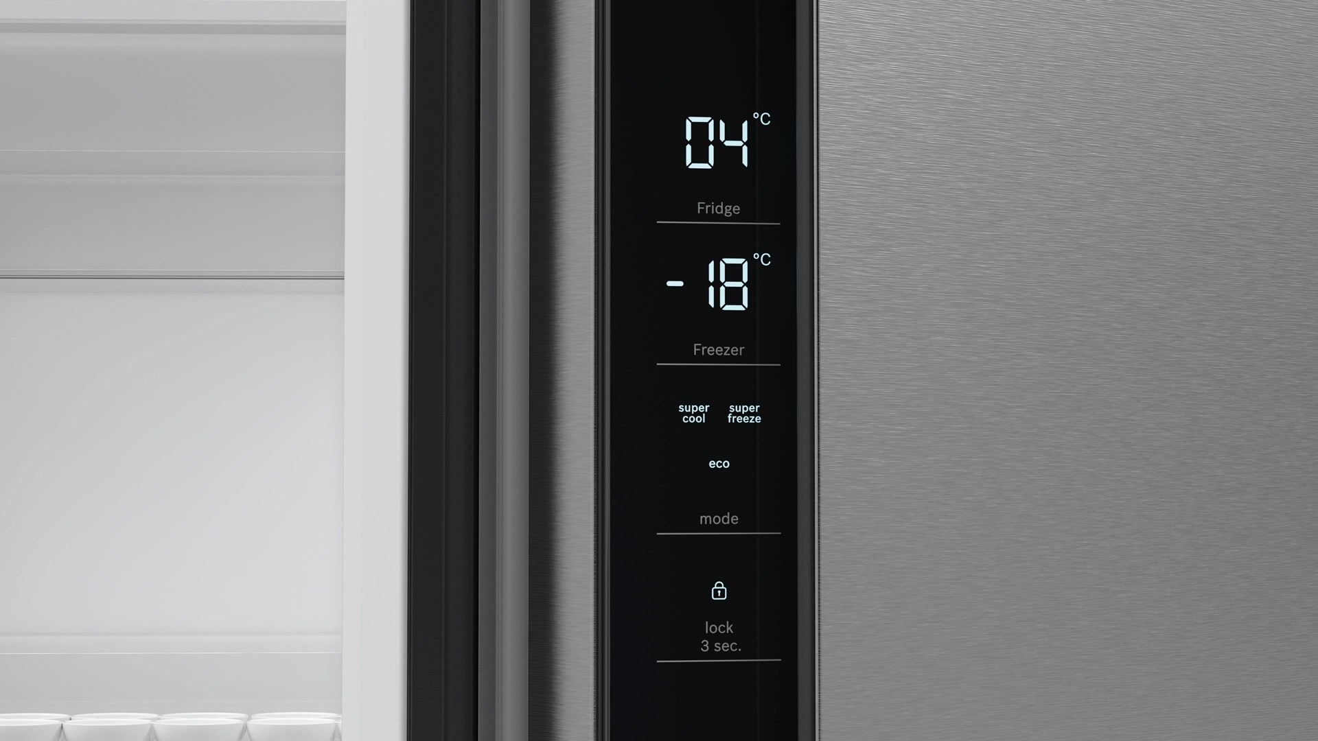 Bosch Serie 4 KFN96VPEA side-by-side refrigerator Freestanding 605 L E Stainless steel