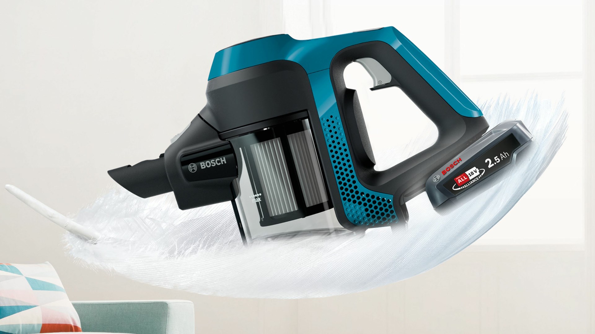 Bosch Serie 6 BBS611BSC stick vacuum/electric broom 2-in-1 stick vacuum Battery Dry Bagless Black 2.5 Ah