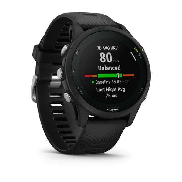 Garmin Forerunner 255 Music 3.3 cm (1.3") MIP 46 mm Digital 260 x 260 pixels Touchscreen Black Wi-Fi GPS (satellite)