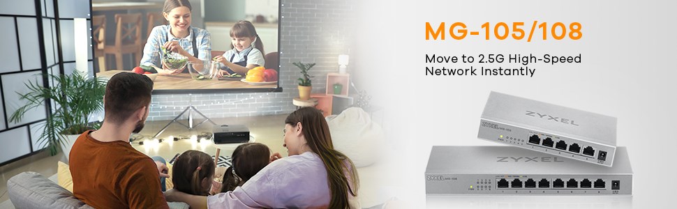 Zyxel MG-105 Unmanaged 2.5G Ethernet (100/1000/2500) Steel