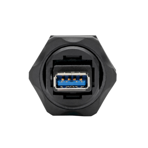 Tripp Lite USB 3.0 Coupler, SuperSpeed, 3.0/3.1, Industrial - USB-A F/F, Shielded, IP67, Dust Cap