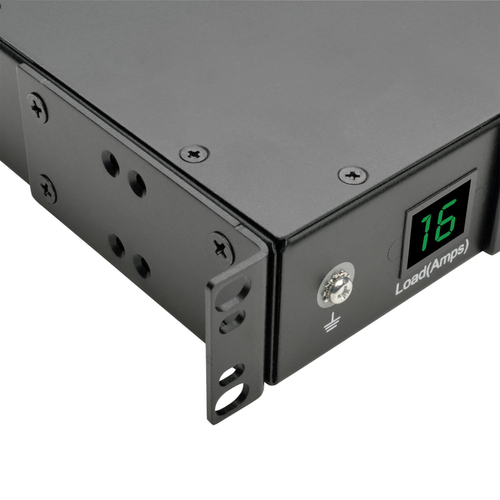 Tripp Lite PDUMH16HV 3.7kW Single-Phase Local Metered PDU, 208/230V Outlets (8 C13, 2 C19) IEC-309 16A Blue, 8 ft. (2.43 m) Cord, 1U Rack-Mount, TAA