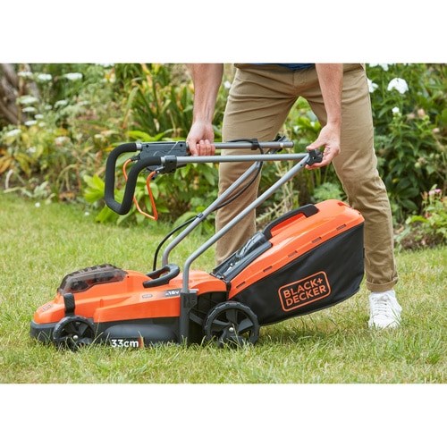 Black & Decker BCMW3318L2 Push lawn mower Battery Black  Orange