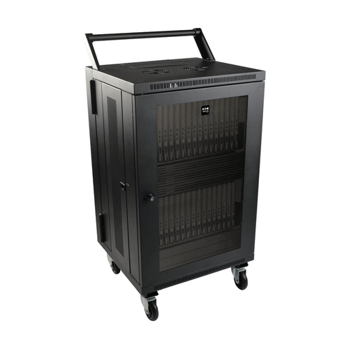 Tripp Lite CSHANDLEKIT Mobile Cart Conversion Kit with Handle, Casters and Power Cord Manager for Tablet/Chromebook Charging Stations