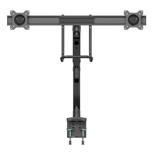 StarTech.com Desk Mount Dual Monitor Arm - Ergonomic Dual Monitor VESA Mount 32" (17.6lb) Displays - Crossbar Handle for Synchronized Full Motion - Height Adjustable - C-Clamp/Grommet