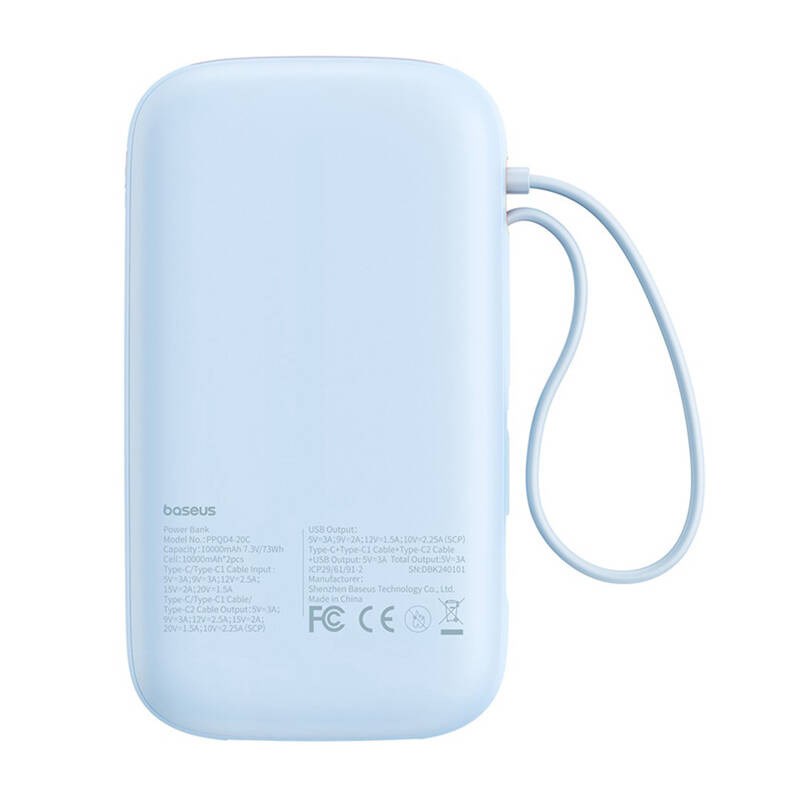 Baseus QPow2 Lithium Polymer (LiPo) 20000 mAh Blue