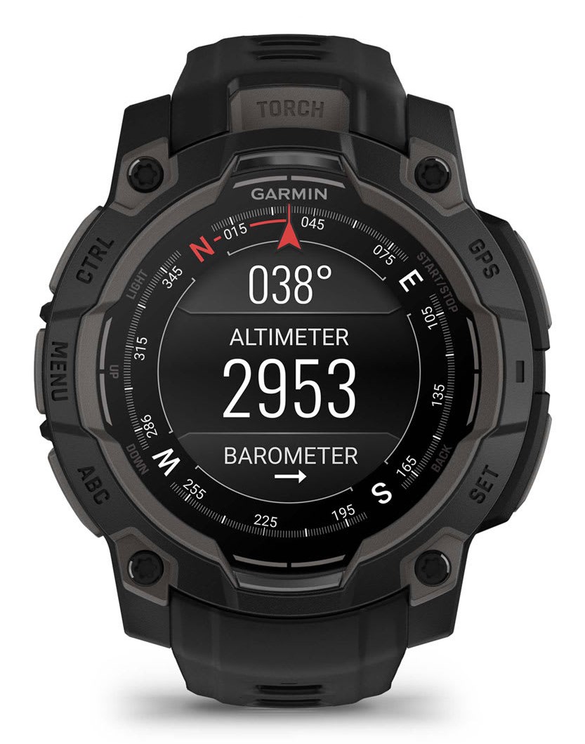 Garmin Instinct 3 AMOLED 3.05 cm (1.2") 45 mm Digital 390 x 390 pixels Touchscreen Black GPS (satellite)