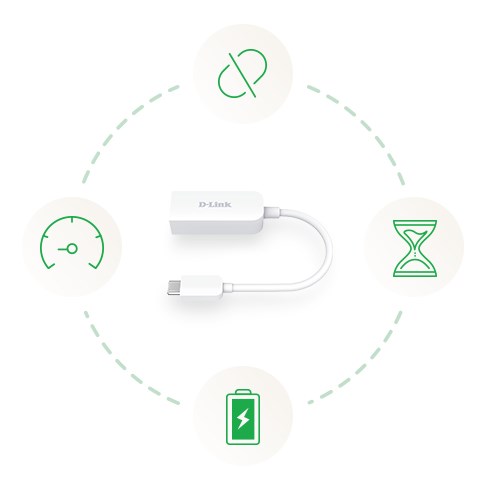 D-Link USB-C to 2.5G Ethernet Adapter