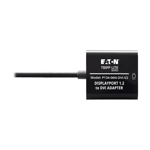 Tripp Lite P134-06N-DVI-V2 DisplayPort to DVI Active Adapter Video Converter, DP ver 1.2, (M/F), 6-in. (15.24 cm)
