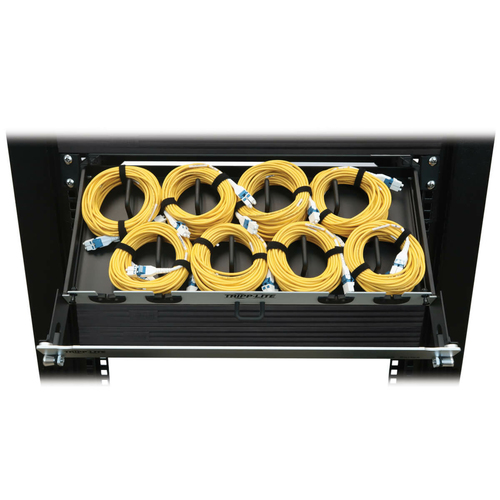 Tripp Lite Preloaded Fiber Panel, 1U - 8x LC/LC Duplex Cables (M/M), OS2 Singlemode, 10 m (32.8 ft.)