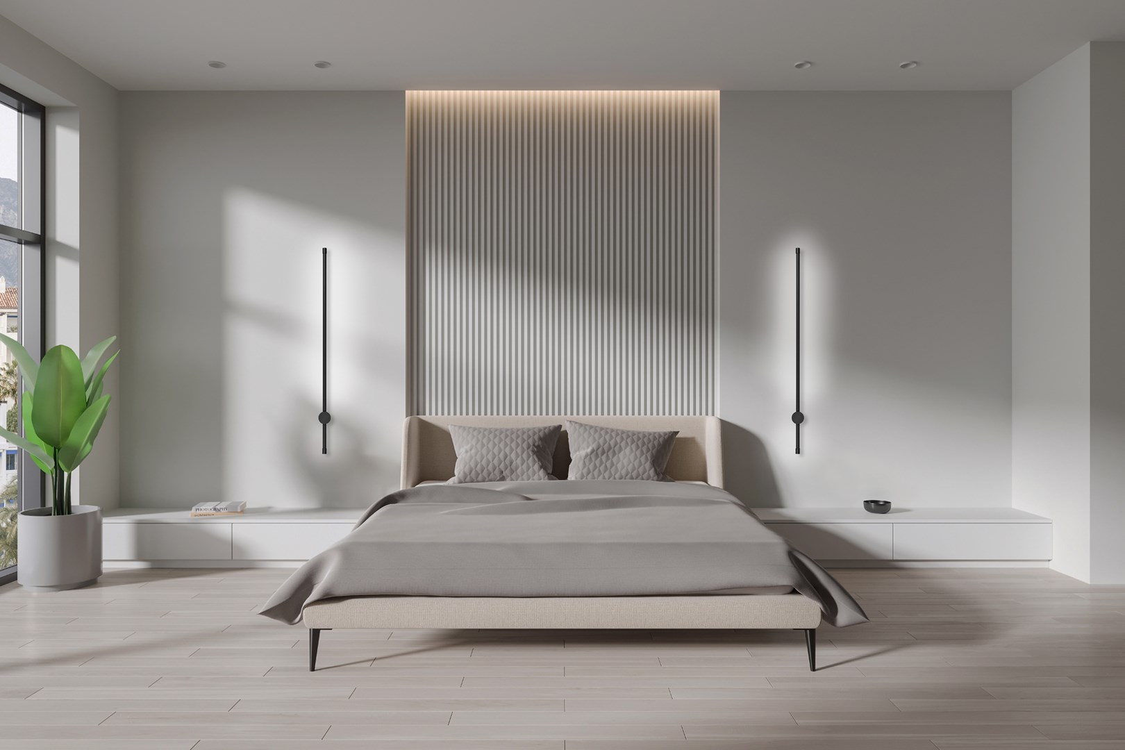 Activejet LED wall lamp AJE-HILTON Black NW