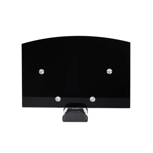 StarTech.com Floating Wall-Mounted AV Shelf, Adjustable Height Shelf For Under TV, Organize A/V Equipment On Black Tempered Glass Shelf