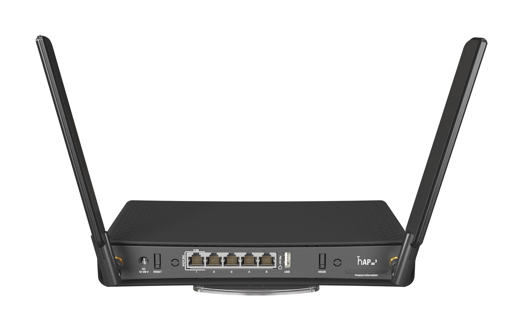 Mikrotik hAP ax3 wireless router Gigabit Ethernet Dual-band (2.4 GHz / 5 GHz) Black