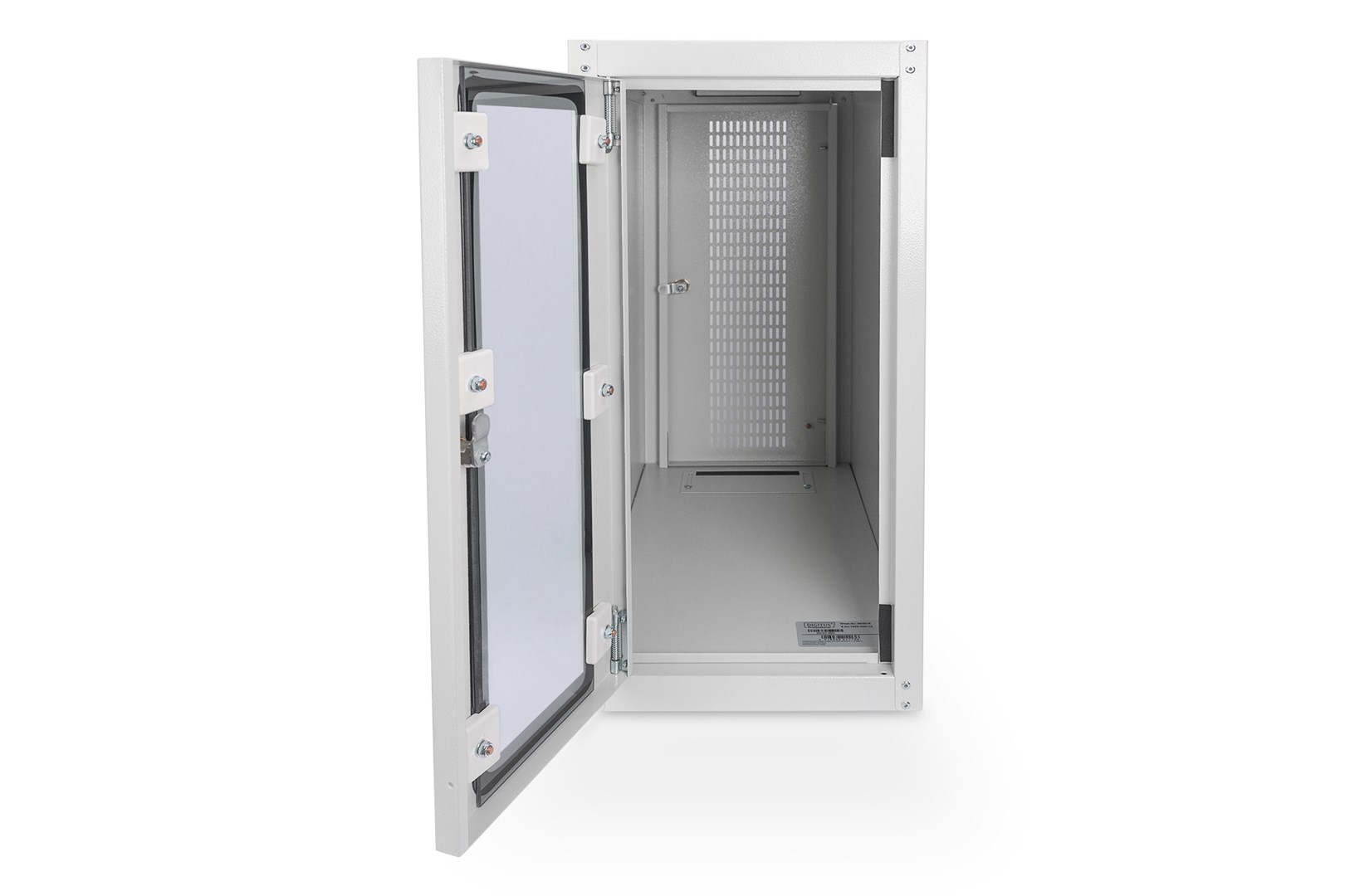 Digitus Computer housing with glass door, rolling, lockable, with ventilation slits