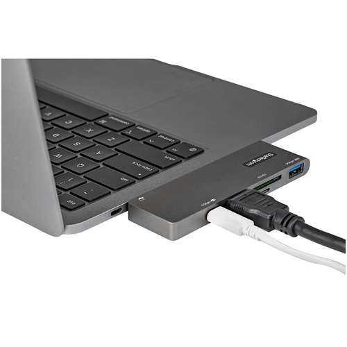 StarTech.com USB C Multiport Adapter for MacBook Pro/Air - USB Type-C to 4K HDMI, 100W Power Delivery Pass-through, SD/MicroSD Slot, 2-Port USB 3.0 Hub - Portable USB-C Mini Dock