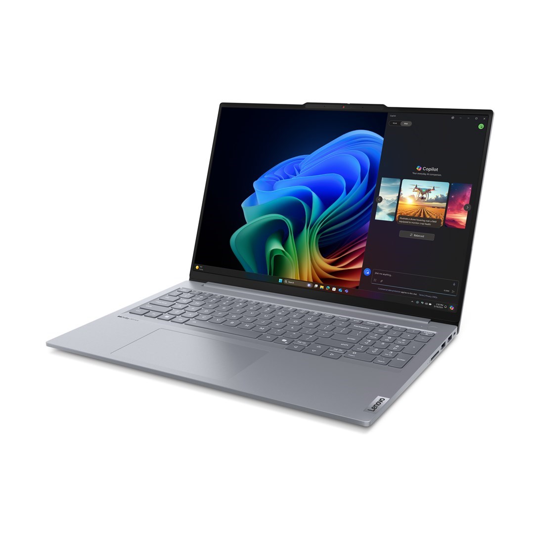 Lenovo ThinkBook 16 G7 QOY Copilot+ PC Qualcomm Snapdragon X1P-42-100 Laptop 40.6 cm (16") WUXGA 32 GB LPDDR5x-SDRAM 1 TB SSD Wi-Fi 7 (802.11be) Windows 11 Pro Grey