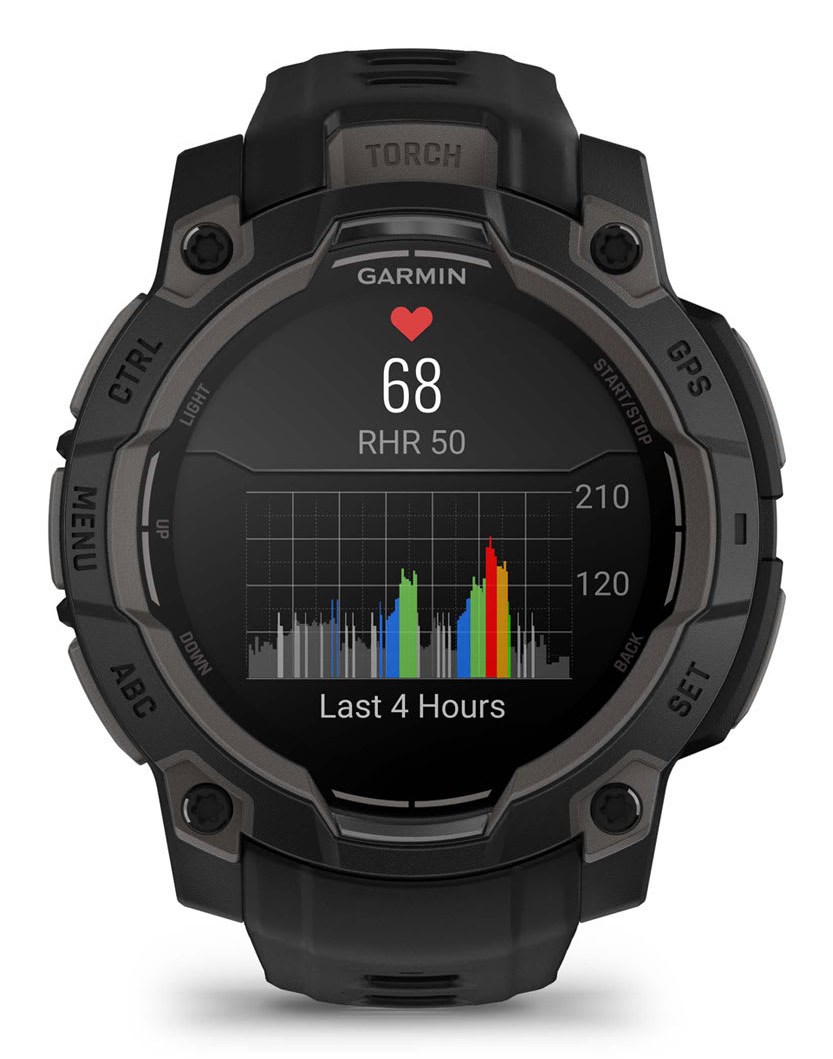 Garmin Instinct 3 AMOLED 3.05 cm (1.2") 45 mm Digital 390 x 390 pixels Touchscreen Black GPS (satellite)