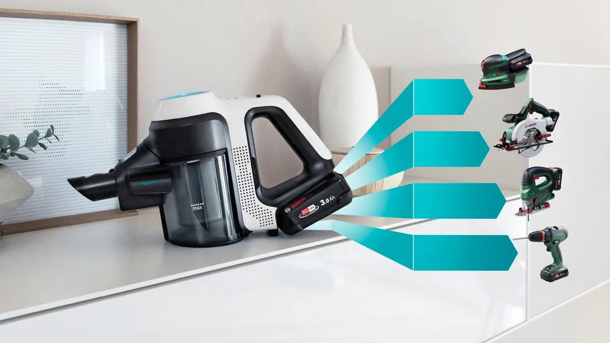 Bosch BCS71HYG1 stick vacuum/electric broom Battery Dry&wet HEPA Bagless 0.3 L 23.5 W Black, White 3 Ah