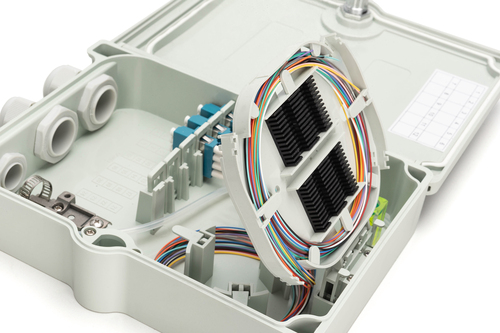 Digitus FTTH/FTTB Distribution box, assembled, OS2, 12 fibers, LC/PC