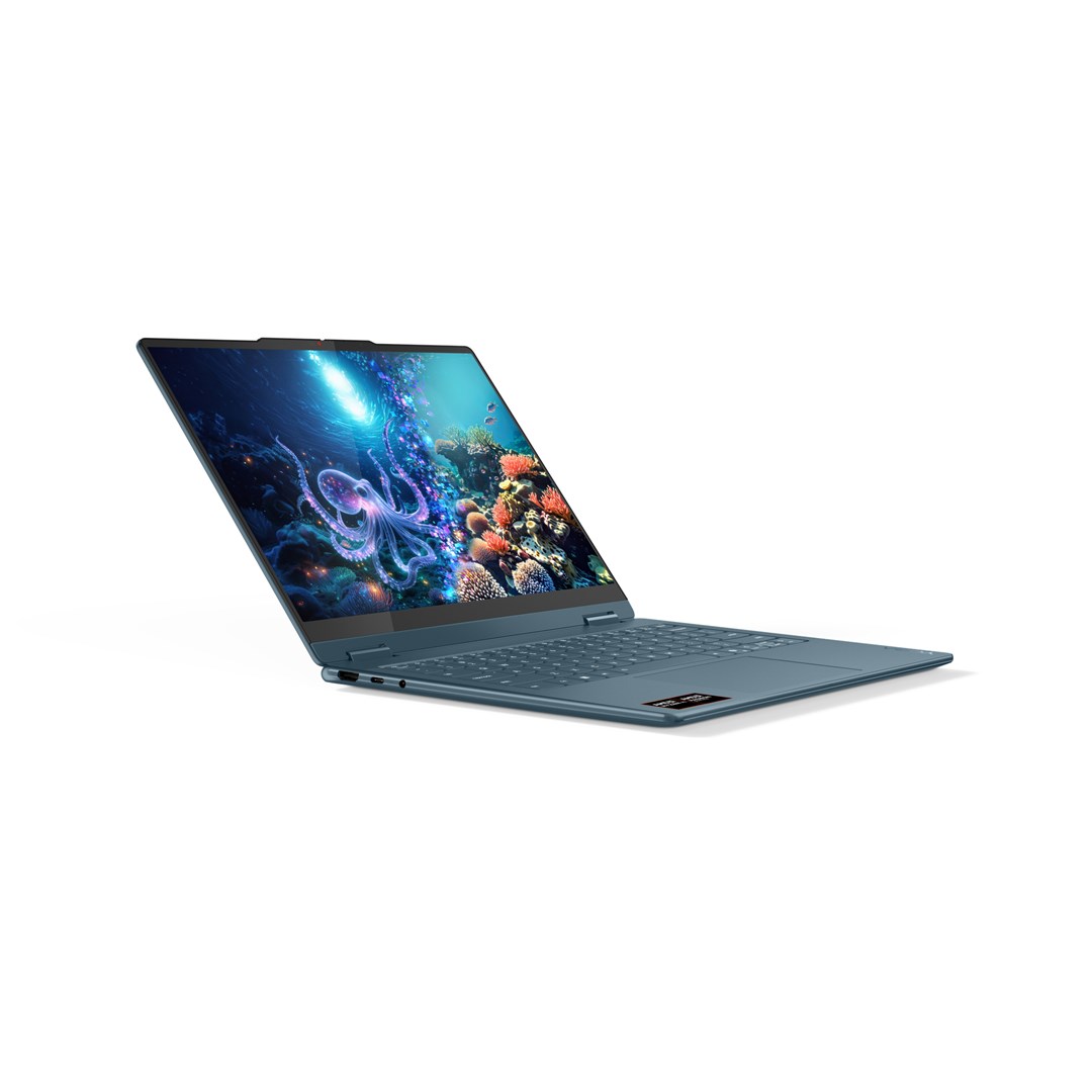 Lenovo Yoga 7 2-in-1 14AKP10 Copilot+ PC AMD Ryzen AI 5 340 Hybrid (2-in-1) 35.6 cm (14") Touchscreen WUXGA 16 GB LPDDR5x-SDRAM 512 GB SSD Wi-Fi 7 (802.11be) Windows 11 Home Teal