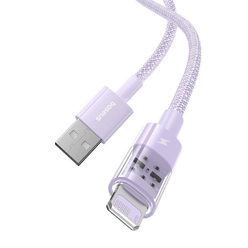 Baseus Gem USB to IP 2.4A fast charging cable 1 m Purple