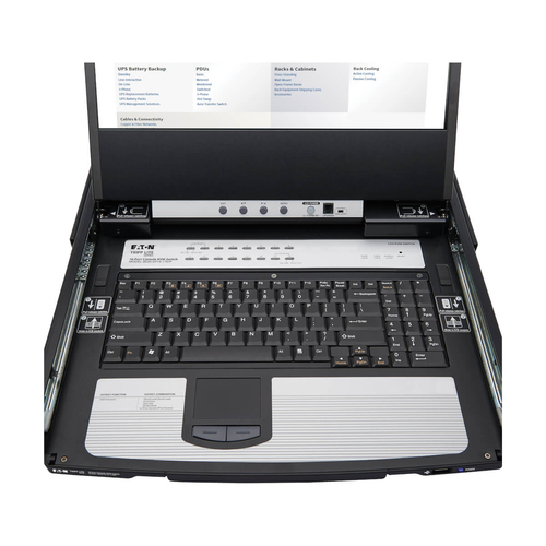 Tripp Lite B030-DP16-17DIP NetDirector 16-Port DisplayPort KVM Switch Console with 17 in. LCD, IP Remote Access, Dual Rail, 1U Rack-Mount
