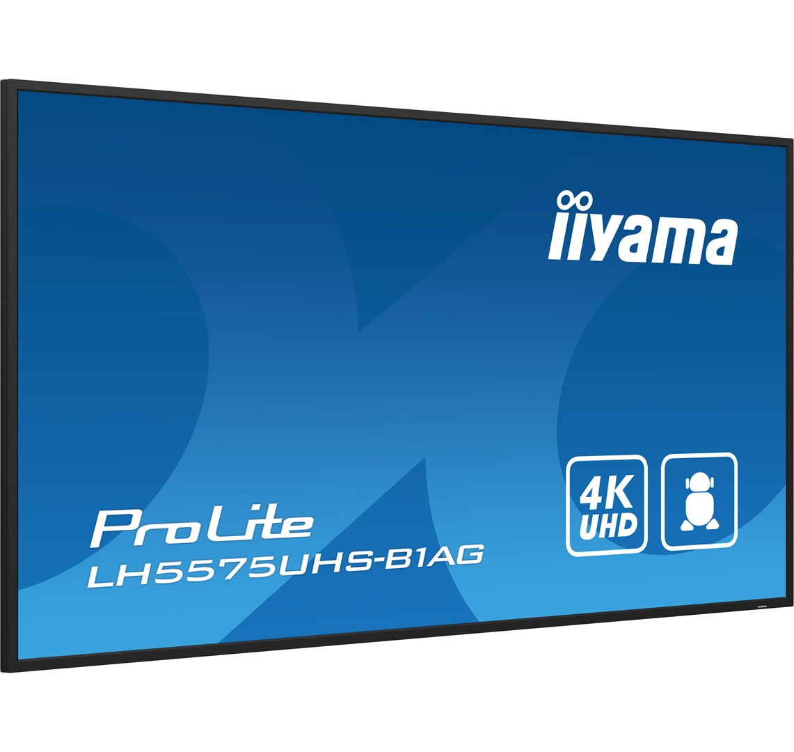 iiyama 55" 4K UHD Professional Digital Signage 24/7 display featuring Android OS, FailOver and Intel® SDM slot