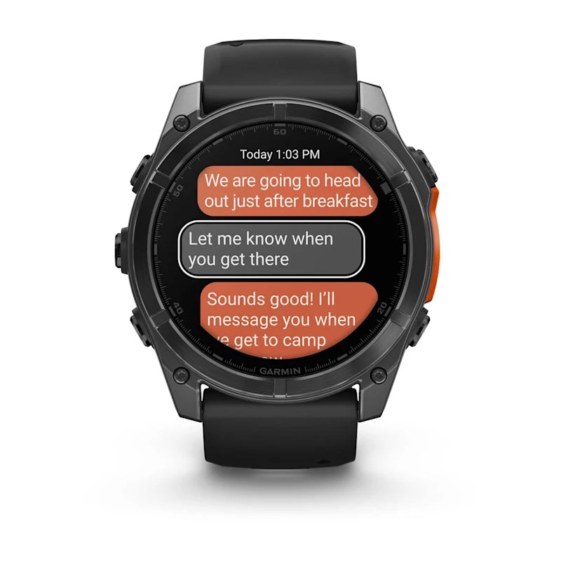 Garmin Fenix 8 3.56 cm (1.4") AMOLED 51 mm Digital 454 x 454 pixels Touchscreen Titanium Wi-Fi GPS (satellite)