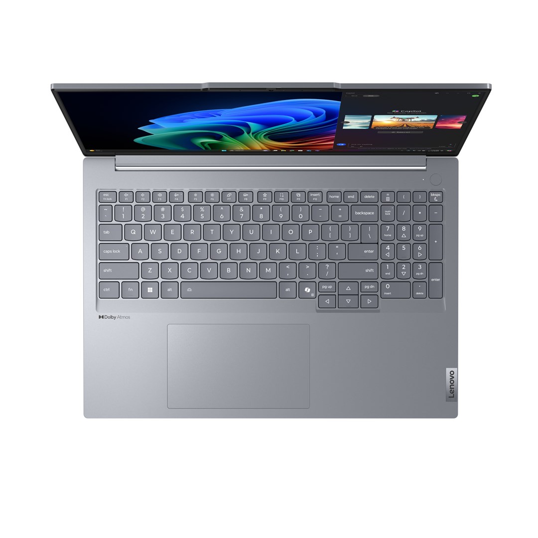 Lenovo ThinkBook 16 G7 QOY Copilot+ PC Qualcomm Snapdragon X1P-42-100 Laptop 40.6 cm (16") WUXGA 32 GB LPDDR5x-SDRAM 512 GB SSD Wi-Fi 7 (802.11be) Windows 11 Pro Grey