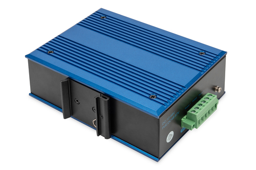 Digitus 8 port Fast Ethernet network PoE switch, industrial, unmanaged, 1 SFP uplink