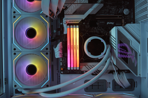 Kingston Technology FURY 16GB 6400MT/s DDR5 CL32 DIMM Renegade RGB White XMP