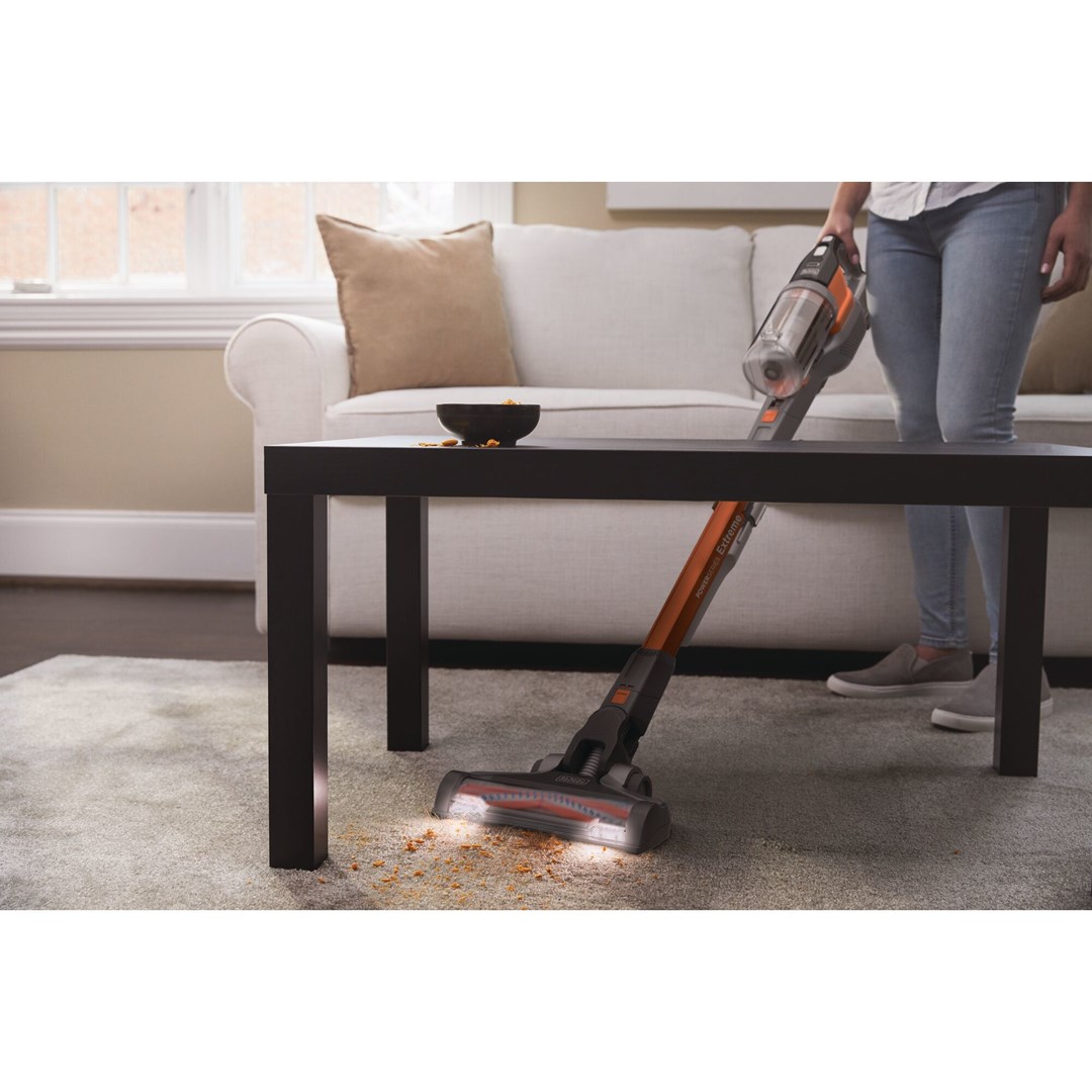 Black & Decker BHFEV182C-QW stick vacuum/electric broom 2-in-1 stick vacuum Battery Dry Bagless Orange  Titanium 2 Ah