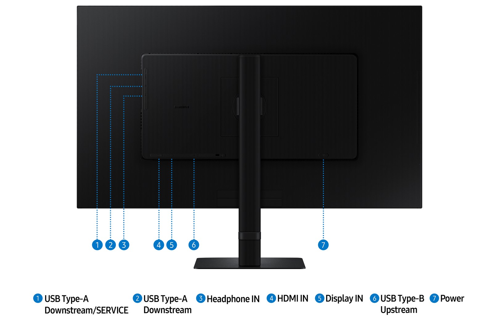 Samsung S60D computer monitor 81.3 cm (32") 2560 x 1440 pixels Quad HD LCD Black