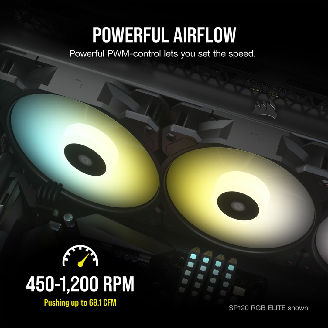 Corsair SP140 RGB ELITE Computer case Fan 14 cm Black 1 pc(s)