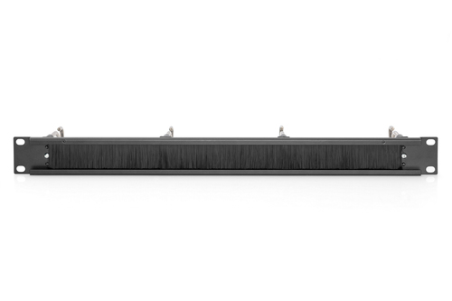 Digitus Cable Management Panel with Steel Rings and Brush Strip for 482.6 mm (19") Cabinets, 1U