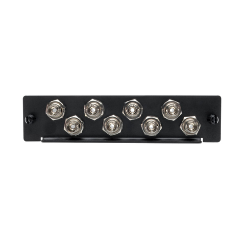 Tripp Lite N492-08S-ST High-Density Fiber Adapter Panel (MMF/SMF), 8 ST Simplex Connectors, Black