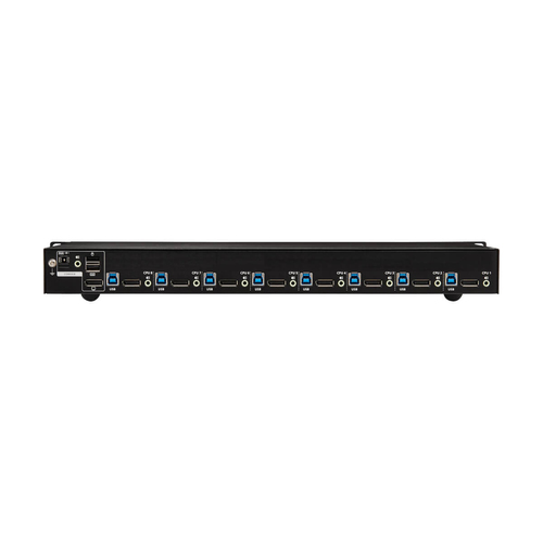 Tripp Lite B024-DPU08 8-Port DisplayPort/USB KVM Switch with Audio/Video and USB Peripheral Sharing, 4K 60 Hz, 1U Rack-Mount