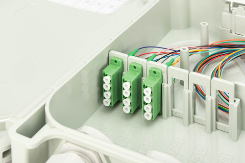 Digitus FTTH/FTTB Distribution box, assembled, OS2, 12 fibers, LC/APC