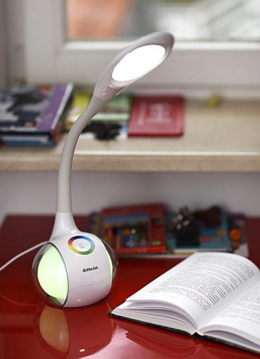 Activejet AJE-RAINBOW RGB table LED lamp with RGB lightning base