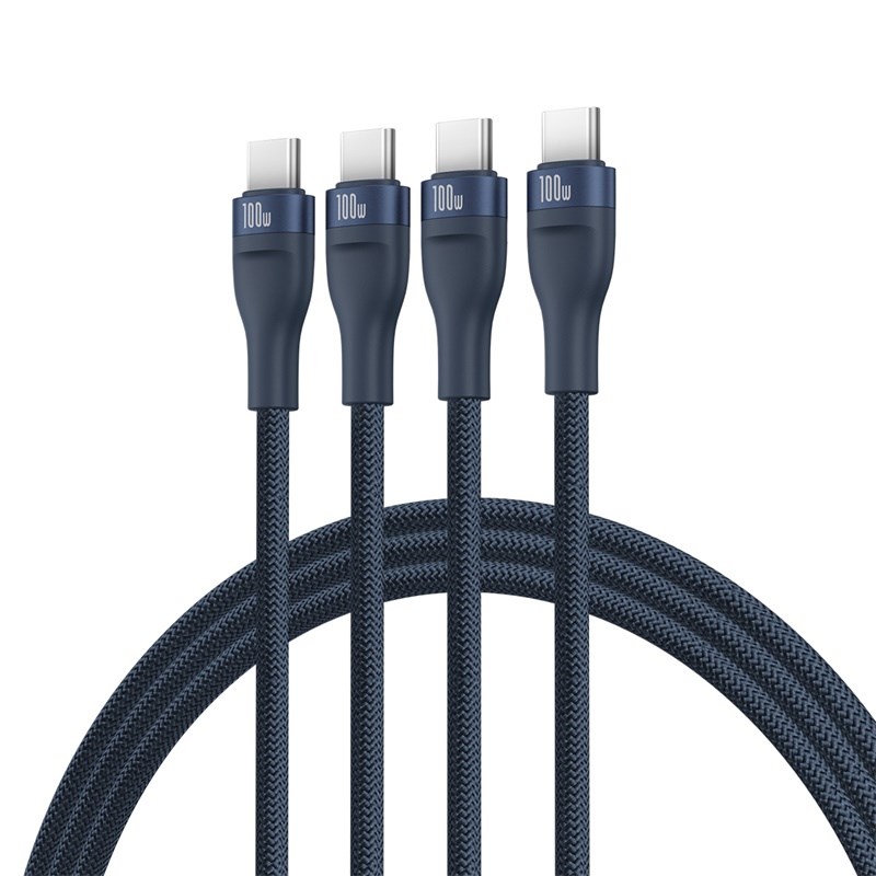 Baseus Flash Series Type C to C+C+C fast charging cable 480 Mbps Blue
