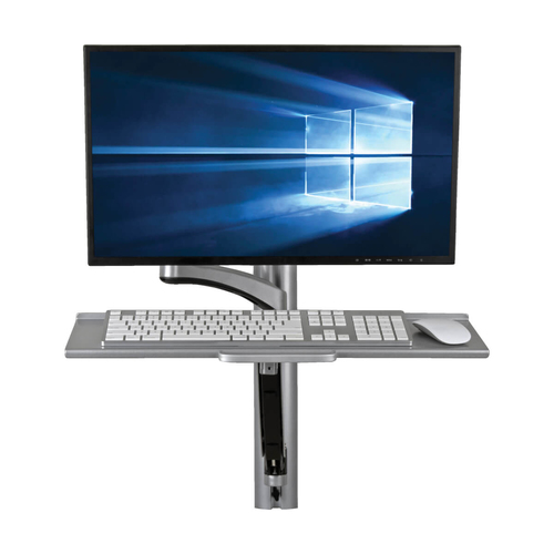 Tripp Lite WWSS1327RWTC Adjustable-Height Wall-Mount Sit-Stand Workstation, Single-Display